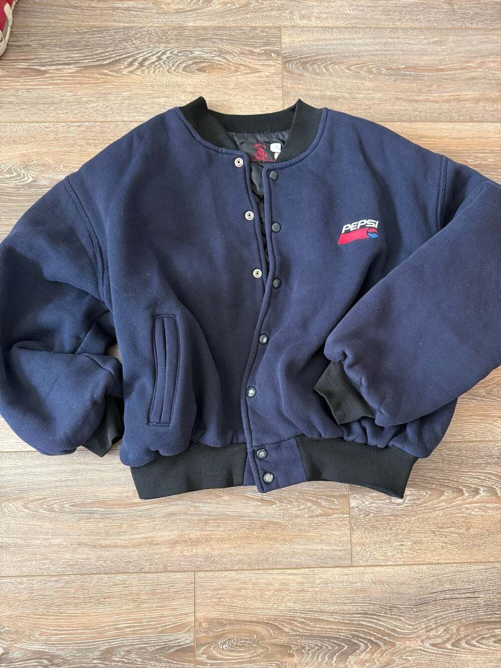 Vintage Sports G Apparel Pepsi Embroidered Varsity Bomber Jacket